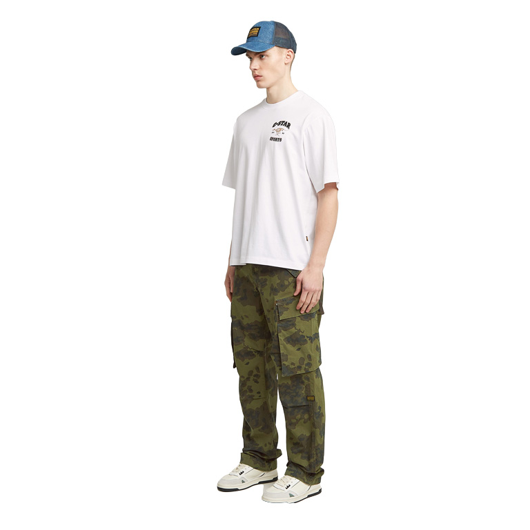 G-STAR Heren Center Chest Boxy T-shirt, wit (White D24780-c336-110), XXL